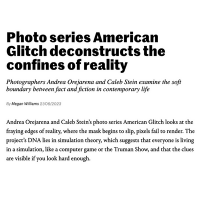 As their on-going project, titled American Glitch continues, Andrea Orejarena and Caleb Stein recently got covered by Megan Williams for Creative Review. Click the link in our Instagram profile to read the full article. Read here: https://www.creativereview.co.uk/american-glitch-belfast-photo-festival/